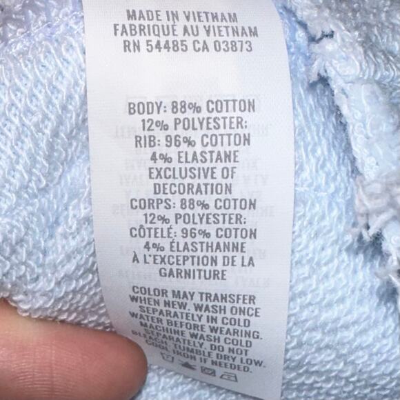 Aerie Light Blue Oversized Casual Cotton Blend Pullover Size Small - Picture 6 of 14